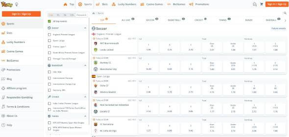 YesPlay betting site